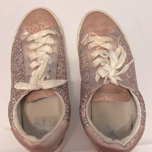 Pink glittery shoes